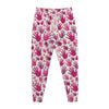 Pink Hand Breast Cancer Pattern Print Jogger Pants
