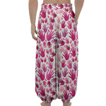 Pink Hand Breast Cancer Pattern Print Lantern Pants