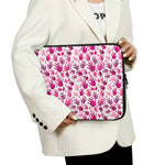 Pink Hand Breast Cancer Pattern Print Laptop Sleeve