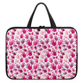 Pink Hand Breast Cancer Pattern Print Laptop Sleeve With Handle