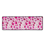 Pink Hand Breast Cancer Pattern Print Long Kitchen Mat