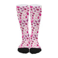 Pink Hand Breast Cancer Pattern Print Long Socks