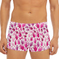Pink Hand Breast Cancer Pattern Print Men's Short Boxer Briefs