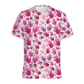 Pink Hand Breast Cancer Pattern Print Men's Athletic T-Shirt