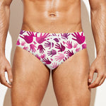 Pink Hand Breast Cancer Pattern Print Men's Swim Briefs