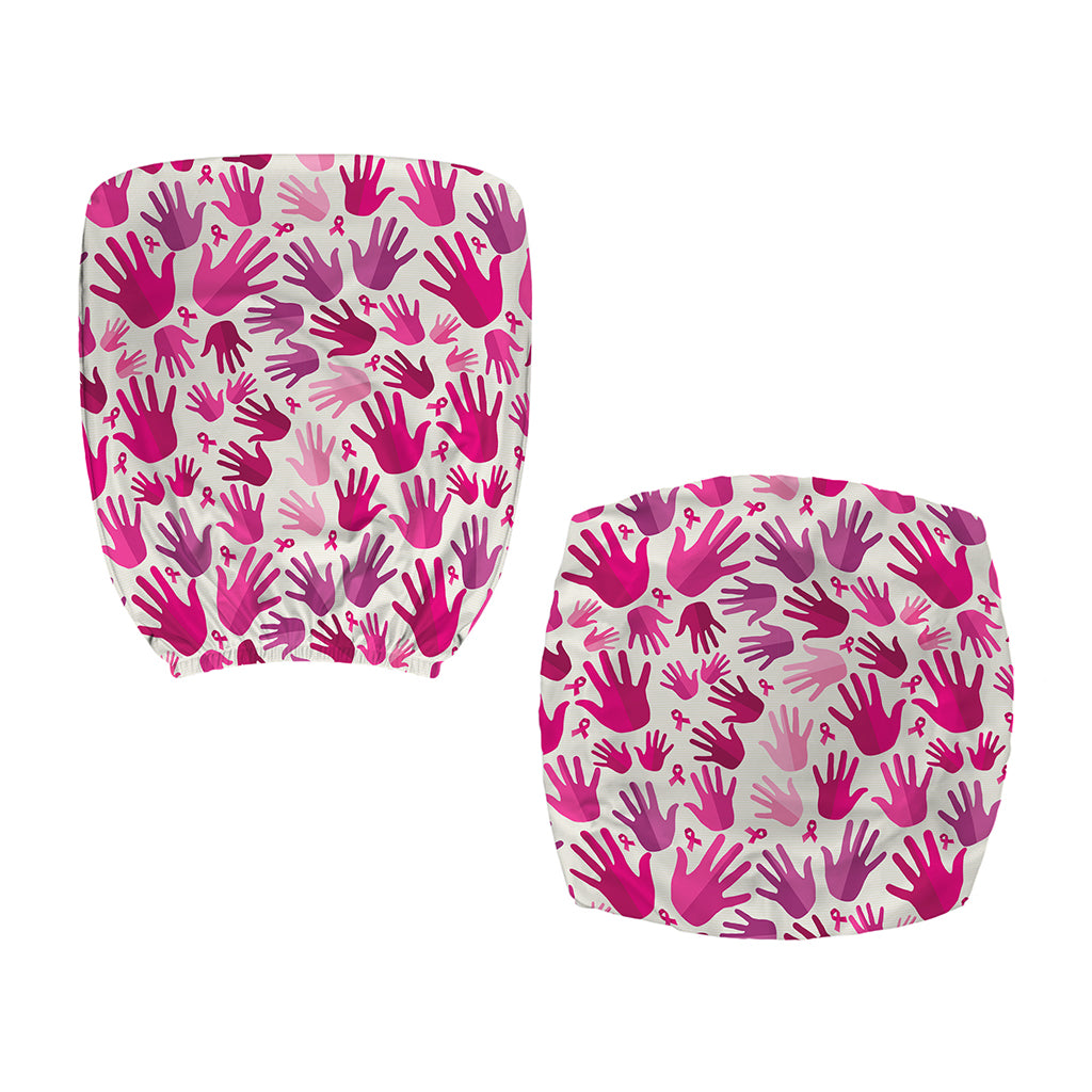 Pink Hand Breast Cancer Pattern Print Office Chair Cover