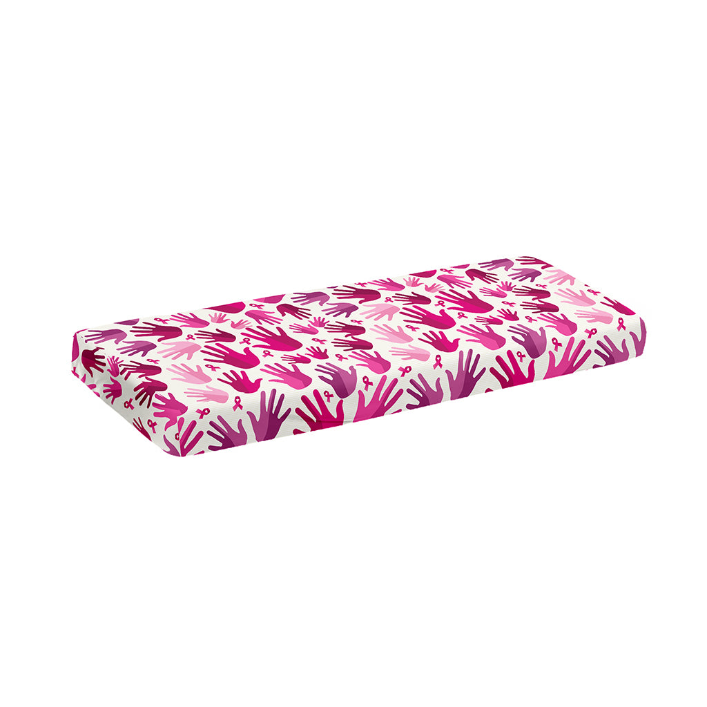 Pink Hand Breast Cancer Pattern Print Piano Keyboard Cover