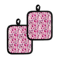 Pink Hand Breast Cancer Pattern Print Pot Holders