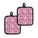 Pink Hand Breast Cancer Pattern Print Pot Holders