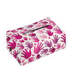 Pink Hand Breast Cancer Pattern Print Rectangle Tissue Box Cover