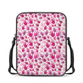 Pink Hand Breast Cancer Pattern Print Rectangular Crossbody Bag