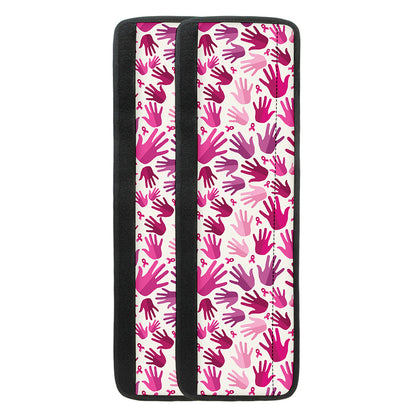 Pink Hand Breast Cancer Pattern Print Refrigerator Handle Covers