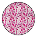 Pink Hand Breast Cancer Pattern Print Round Floor Mat