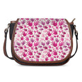 Pink Hand Breast Cancer Pattern Print Saddle Bag