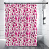 Pink Hand Breast Cancer Pattern Print Shower Curtain