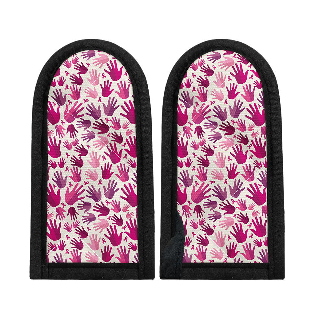 Pink Hand Breast Cancer Pattern Print Skillet Handle Cover