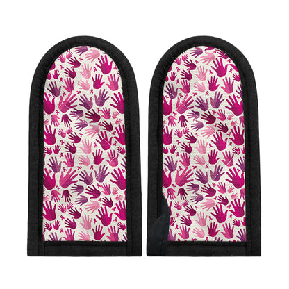 Pink Hand Breast Cancer Pattern Print Skillet Handle Cover