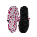 Pink Hand Breast Cancer Pattern Print Slippers