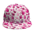 Pink Hand Breast Cancer Pattern Print Snapback Cap
