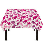 Pink Hand Breast Cancer Pattern Print Tablecloth