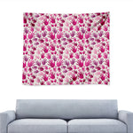 Pink Hand Breast Cancer Pattern Print Tapestry