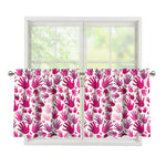 Pink Hand Breast Cancer Pattern Print Tier Curtains
