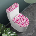 Pink Hand Breast Cancer Pattern Print Toilet Lid And Tank Cover Set