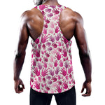 Pink Hand Breast Cancer Pattern Print Training Tank Top