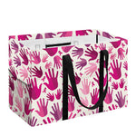 Pink Hand Breast Cancer Pattern Print Utility Tote Bag