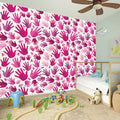 Pink Hand Breast Cancer Pattern Print Wall Sticker