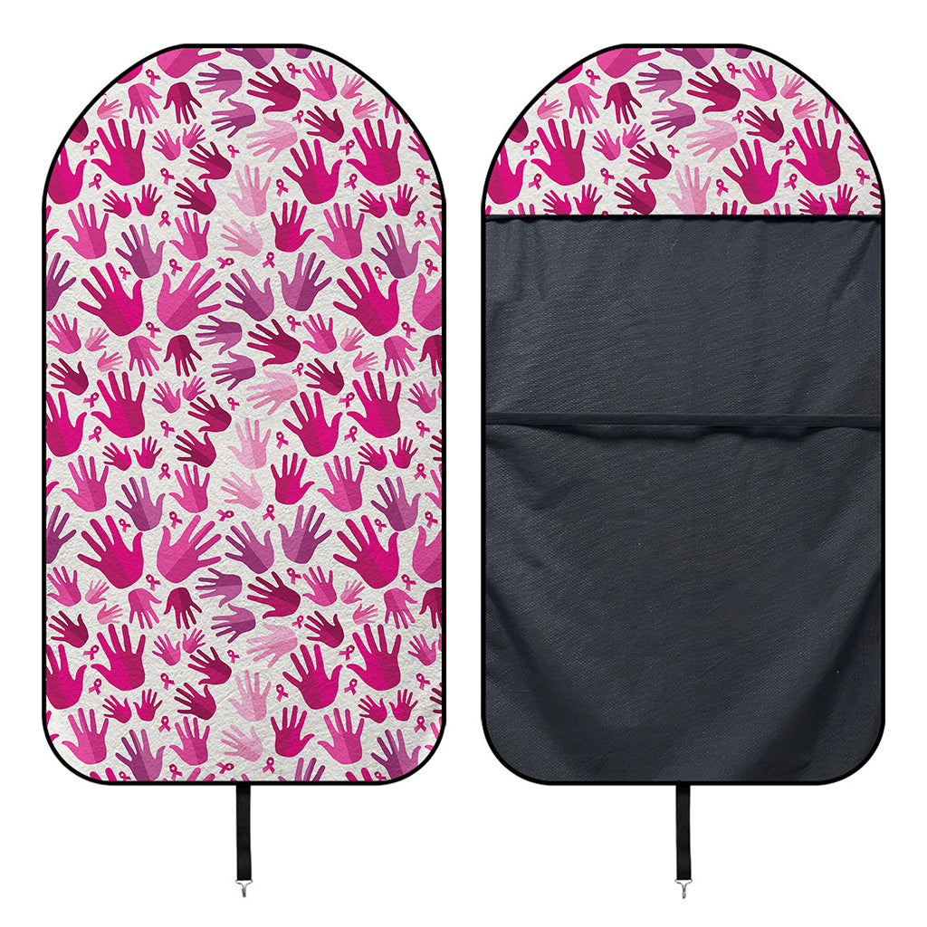 Pink Hand Breast Cancer Pattern Print Waterproof Car Seat Cover