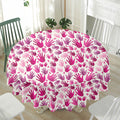 Pink Hand Breast Cancer Pattern Print Waterproof Round Tablecloth