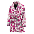 Pink Hand Breast Cancer Pattern Print Women's Bathrobe
