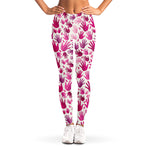 Pink Hand Breast Cancer Pattern Print Women's Leggings