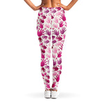 Pink Hand Breast Cancer Pattern Print Women's Leggings
