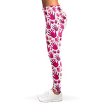 Pink Hand Breast Cancer Pattern Print Women's Leggings