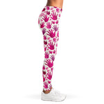 Pink Hand Breast Cancer Pattern Print Women's Leggings
