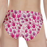 Pink Hand Breast Cancer Pattern Print Women's Panties