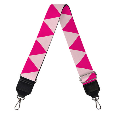 Pink Harlequin Pattern Print Bag Strap