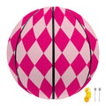 Pink Harlequin Pattern Print Basketball