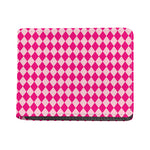 Pink Harlequin Pattern Print Bifold Wallet