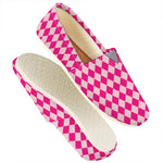 Pink Harlequin Pattern Print Casual Shoes