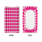 Pink Harlequin Pattern Print Changing Pad Cover