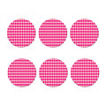 Pink Harlequin Pattern Print Coaster Set