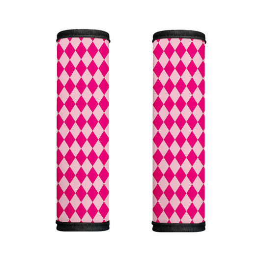 Pink Harlequin Pattern Print Handle Covers