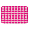 Pink Harlequin Pattern Print Indoor Door Mat