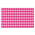 Pink Harlequin Pattern Print Polyester Doormat
