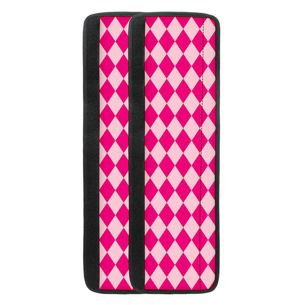 Pink Harlequin Pattern Print Refrigerator Handle Covers