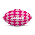 Pink Harlequin Pattern Print Rugby Ball