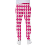 Pink Harlequin Pattern Print Scuba Joggers